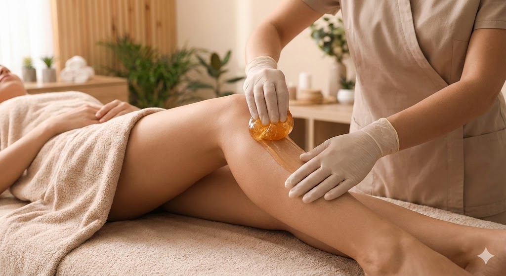 Sugaring body treatment at Quiet Beauty